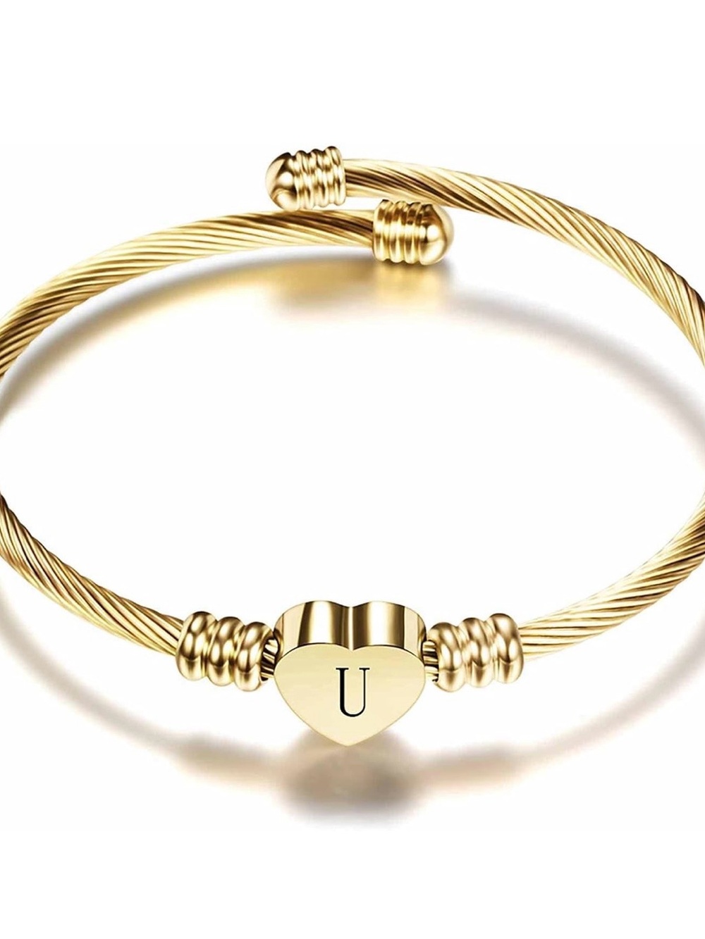 Gold Heart Initial Bracelets for Girls-Gifts Jewellery for Girls